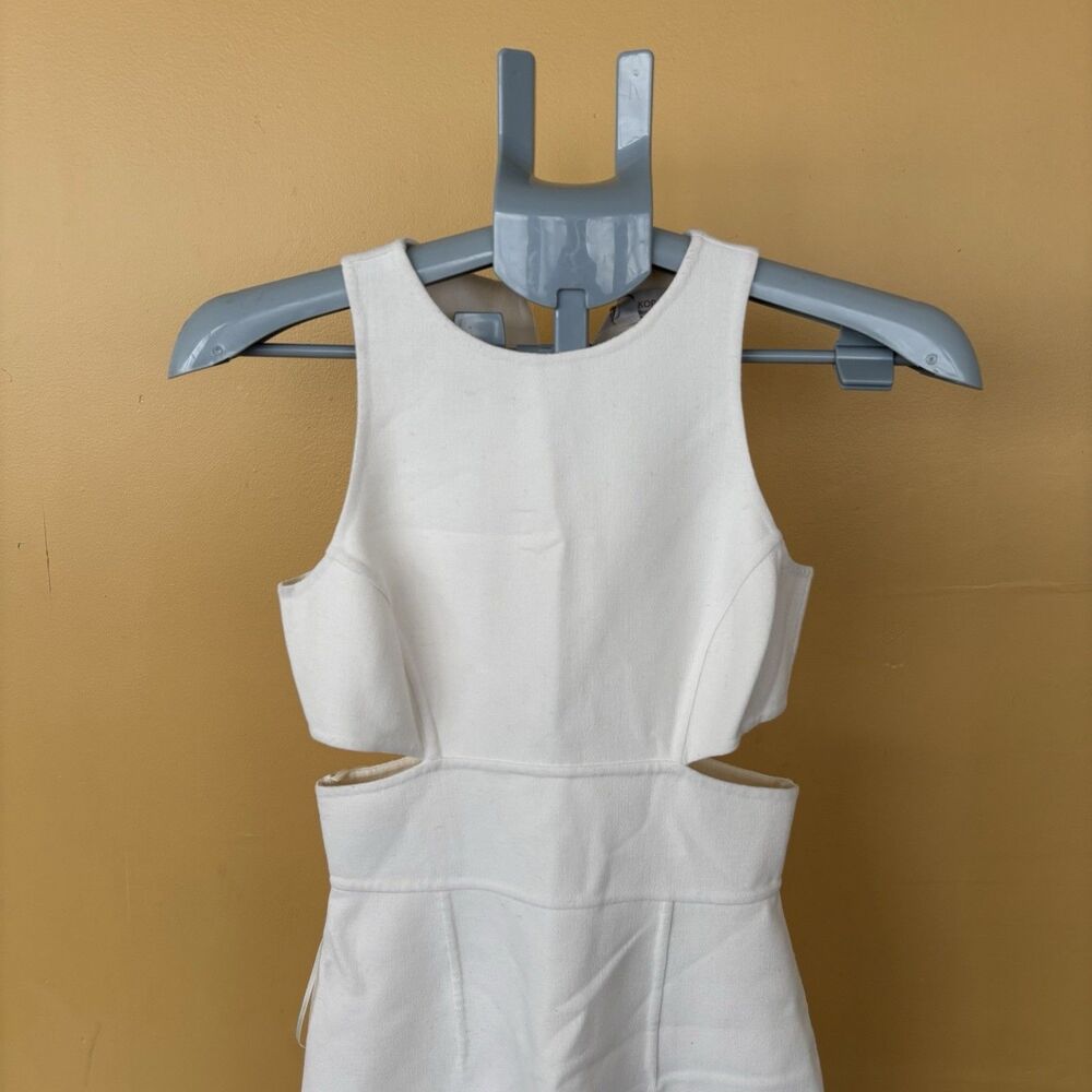 Michael Kors Collection Wool Sheath Dress White Cutout Italy Womens 0 XS - Picture 2 of 14